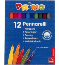 Markere Morocolor pentru copii, 12 culori/cutie