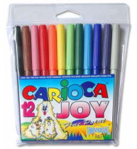Markere Carioca Joy, varf 2 mm, 12 culori/set