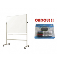 TABLA MAGNETICA SMART PE STAND MOBIL 90X150 cm + CADOU!!! (SET 4 MARKER WHITEBOARD + BURETE)