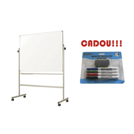 TABLA MAGNETICA SMART PE STAND MOBIL 90X150 cm + CADOU!!! (SET 4 MARKER WHITEBOARD + BURETE)