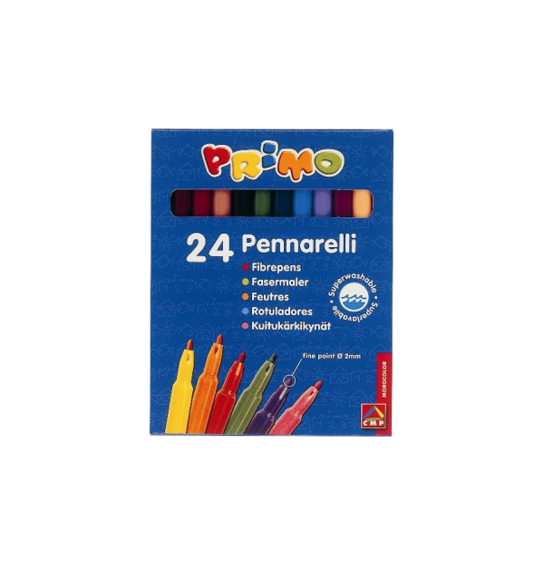 Markere Morocolor pentru copii, 24 culori/cutie