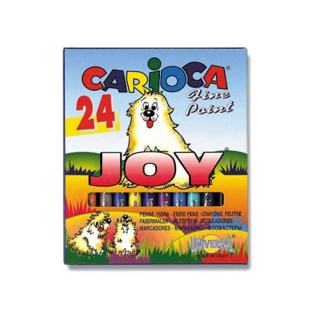 Markere Carioca Joy, varf 2 mm, 24 culori/blister