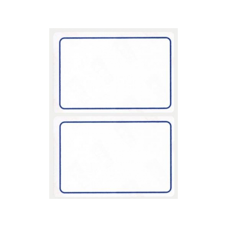 Etichete autoadezive Apli scolare, 6 coliset, 12 eticheteset, 52x78mm, bordura albastra