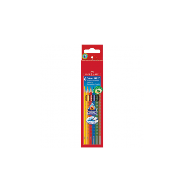Creioane Colorate 6 culori Grip 2001 Faber-Castell