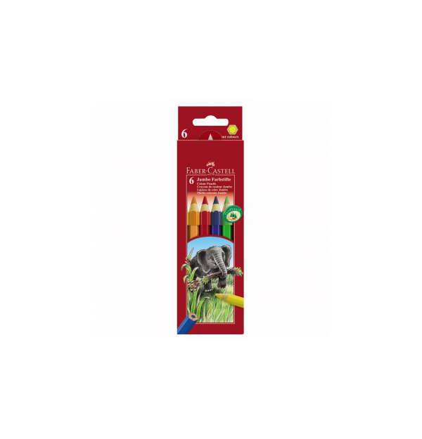 Creioane Colorate 6 culori Jumbo Faber-Castell