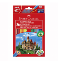 Creioane Colorate 36 culori + Ascutitoare Eco Faber-Castell