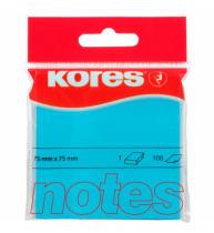 Notes Adeziv  75 x 75 mm albastru neon 100 File Kores