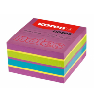 Notes Adeziv 75 x 75 mm Neon Mixt Nou 450 File Kores