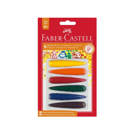 Creioane Cerate Degete set 6 Faber-Castell