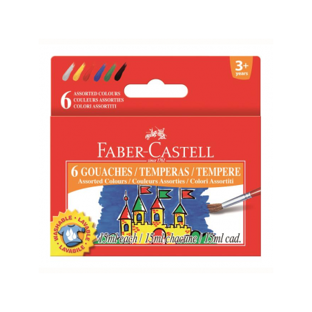 Guase 6 culori 15ML Faber-Castell