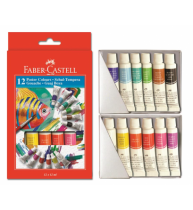 Tempera 12 Culori 12 ML Cutie Carton Faber-Castell