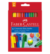 Carioca 6 culori Connector Jumbo Faber-Castell
