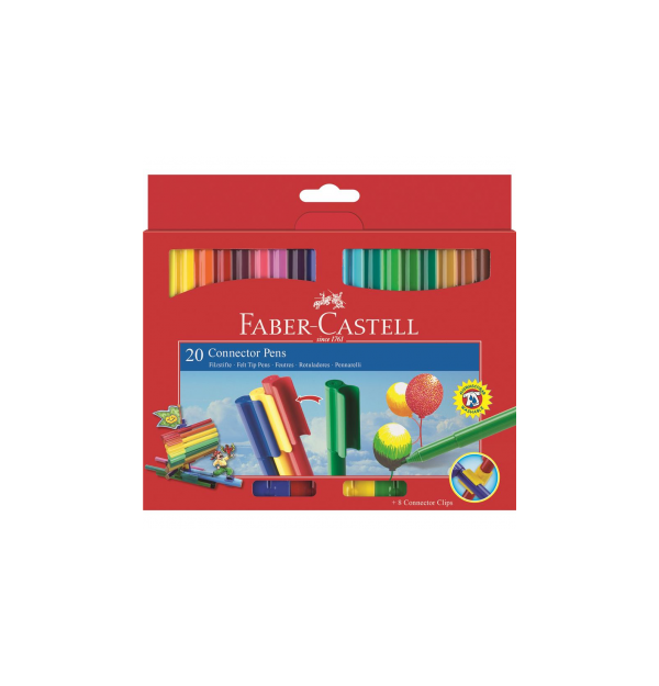 Carioca 20 culori Connector Faber-Castell