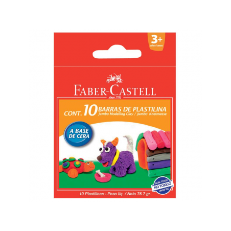 Plastilina 10 Culori 90G Faber-Castell