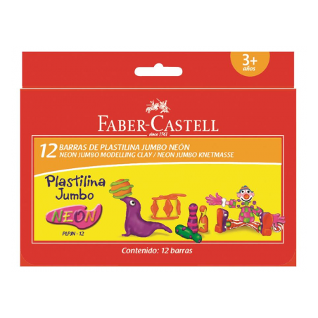 Plastilina 12 Culori Neon 160G Faber-Castell
