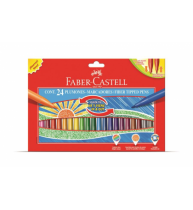 Carioci 24 culori Cu Varf Retractabil Faber-Castell
