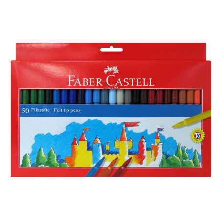 Carioci 50 culori Faber-Castell
