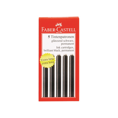 Cartuse Cerneala Mari Negre 5 Buc/Cutie Faber-Castell
