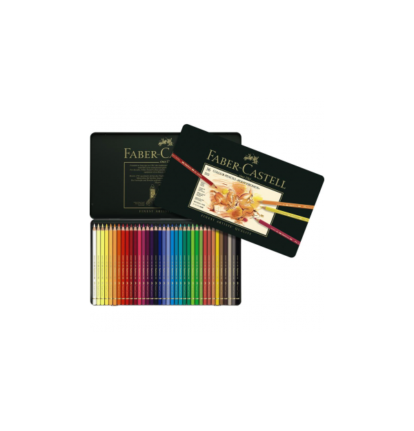 Creioane Colorate Polychromos 36 Culori Cutie Metal Faber-Castell
