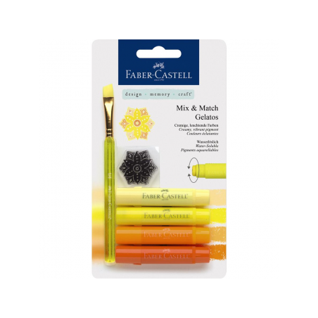 Set 4 Pasteluri Solubile Gelatos Nuante Galben Faber-Castell