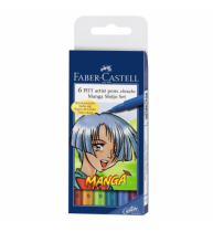 Pitt Artist Pen Manga Set 6 buc Shojo Faber-Castell