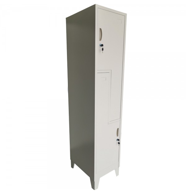 Vestiar metalic Premium cu picioare 2 usi Z (1x2) 400x500x1920 mm (LxlxH), Neasamblat, PLUS