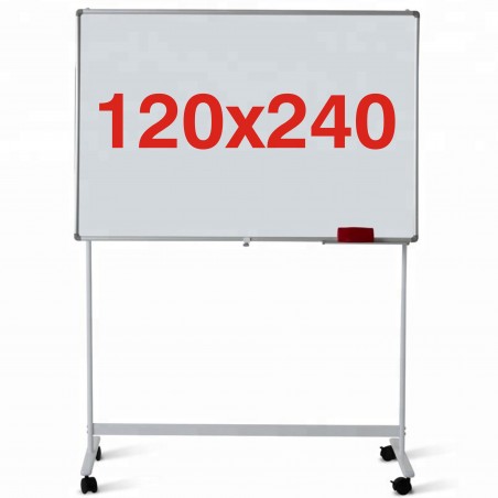 Tabla magnetica pe stand mobil 120x240 cm, 1 fata, Premium (5 ani garantie)