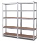 Raft dublu Premium 2000x1800x400 mm (HxLxl), otel galvanizat cu 5 polite MDF