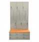 Vestiar metalic Premium cu 12 usi Z (6 usi tip Z imbracaminte + 6 usi incaltaminte) SI BANCUTA, 1050x800x2156 mm (LxlxH), PLUS