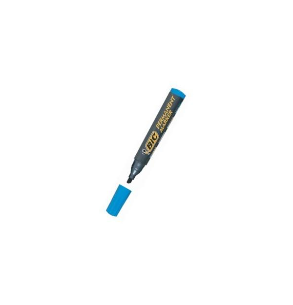 Marker permanent Bic 2000, rotund, albastru