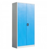 Fiset dulap metalic 4 polite+baza, 180x80x35 cm, 60 kg/polita, usi color albastre, dulap metalic neasamblat