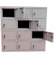 Dulap vestiar metalic Premium cu 12 compartimente pt. pastrare valori, 900x500x900 mm (LxlxH), PLUS