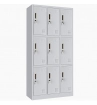 Vestiar metalic Premium pentru valori cu 9 compartimente, 900x450x1800 mm (LxlxH), Neasamblat, PLUS