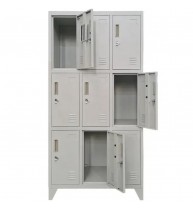 Vestiar metalic Premium pentru valori cu 9 compartimente si picioare, 900x450x1920 mm (LxlxH), Neasamblat, PLUS