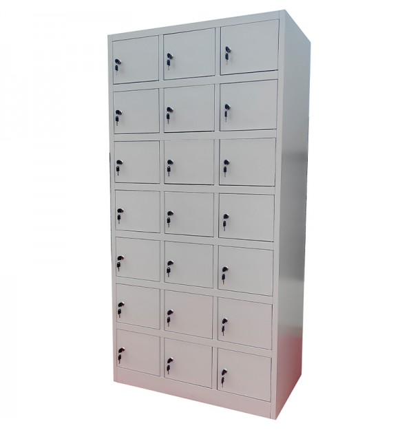 Vestiar metalic Premium pentru valori cu 21 compartimente, 900x500x1800 mm (LxlxH), Neasamblat, PLUS