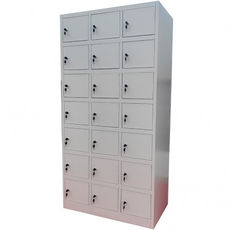 Vestiar metalic Premium pentru valori cu 21 compartimente, 900x500x1800 mm (LxlxH), Neasamblat, PLUS