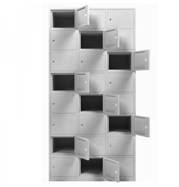Vestiar Dulap metalic Premium pentru valori cu 24 compartimente, 900x500x1800 mm (LxlxH), Neasamblat, PLUS
