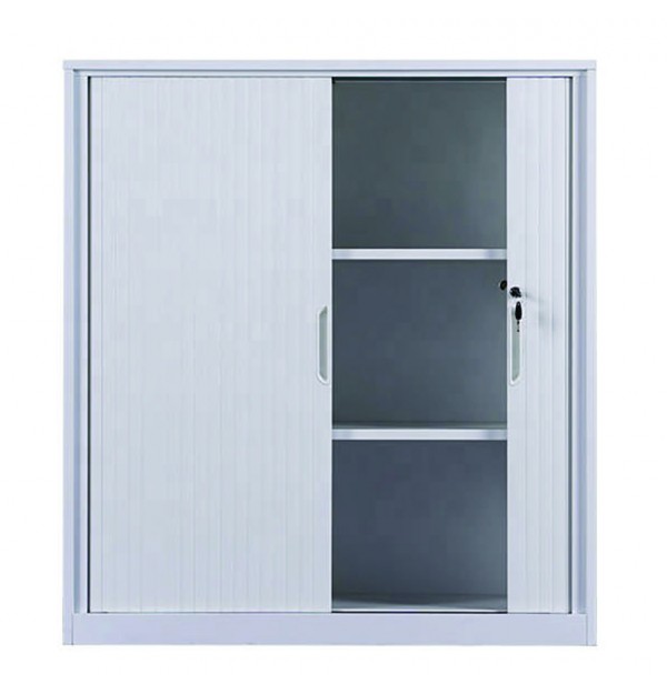 Dulap metalic Premium cu usi tambur/pliante 2 rafturi 1000x420x1200 mm (LxlxH), 50 kg/polita, Neasamblat, PLUS