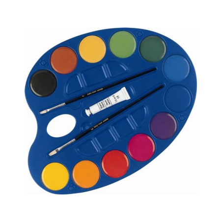 Acuarele cu paleta Morocolor Easy Colour, 12 culori/set