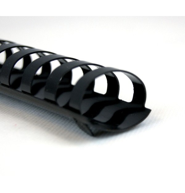 Spira GBC din plastic pentru legare 32mm, 50 bucati/cutie (280 coli), negru