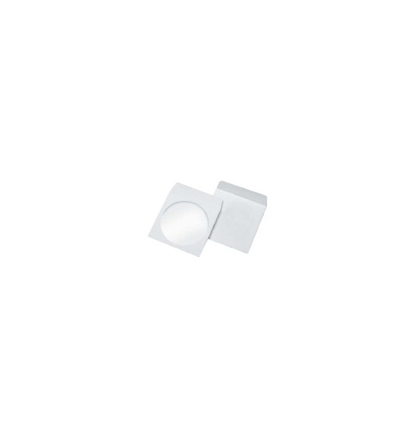 PLIC PENTRU CD (124x124 mm) 90 g/mp, ALB GUMAT